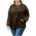 thumbnail image 1 of Birdeem Mode Automne Hiver pour Femmes, Chandail Décontracté en Velours Côtelé avec Poche, Col Rond Manches Longues, Hauts Décontractés pour Femmes, Hauts d'Hiver pour Femmes, 1 of 7