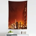 thumbnail image 1 of Cityscape Tapestry, Dubai Downtown with Cityscape Skyscrapers Sunset Middle East City Photo, Fabric Wall Hanging Decor for Bedroom Living Room Dorm, 5 Sizes, Multicolor, by Ambesonne, 1 of 1
