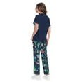 thumbnail image 4 of WTOBBY Women's Plus Size Short Sleeve Printed Scrubs Set with Pockets, V-Neck, Fun Floral Animal Design, 2-Piece Nursing Uniform, Medical Workwear for Caregivers,Navy L, 4 of 6