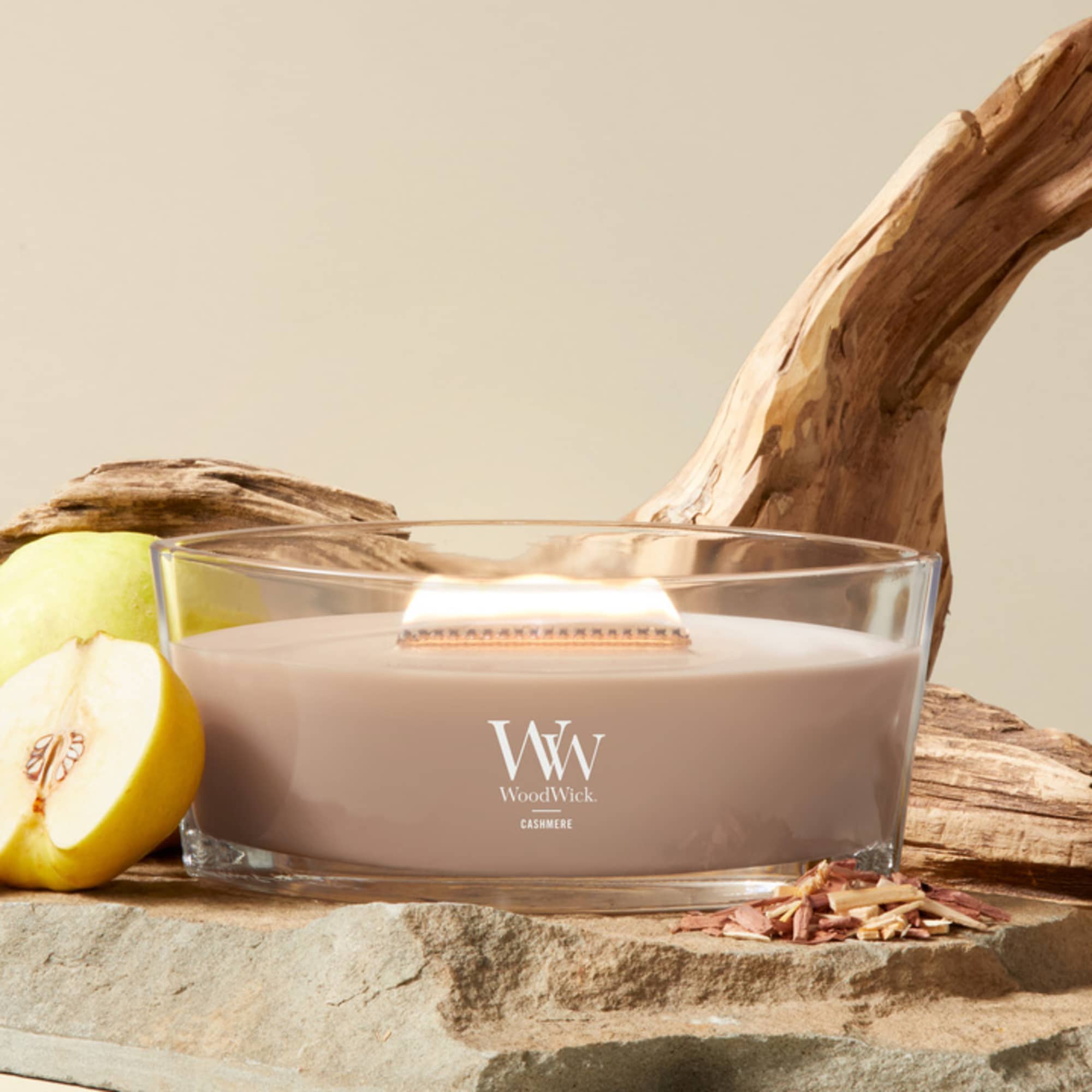Woodwick 16 oz Ellipse Scented Candle, Cashmere photo 2