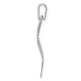 thumbnail image 2 of 925 Sterling Silver Leaf Pendant Charm, Diamond-Cut Botanical Jewelry for Women, 2 of 6