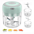 thumbnail image 2 of Electric Mini Food Chopper Rechargeable Small Food Processor Agitator B, 2 of 5