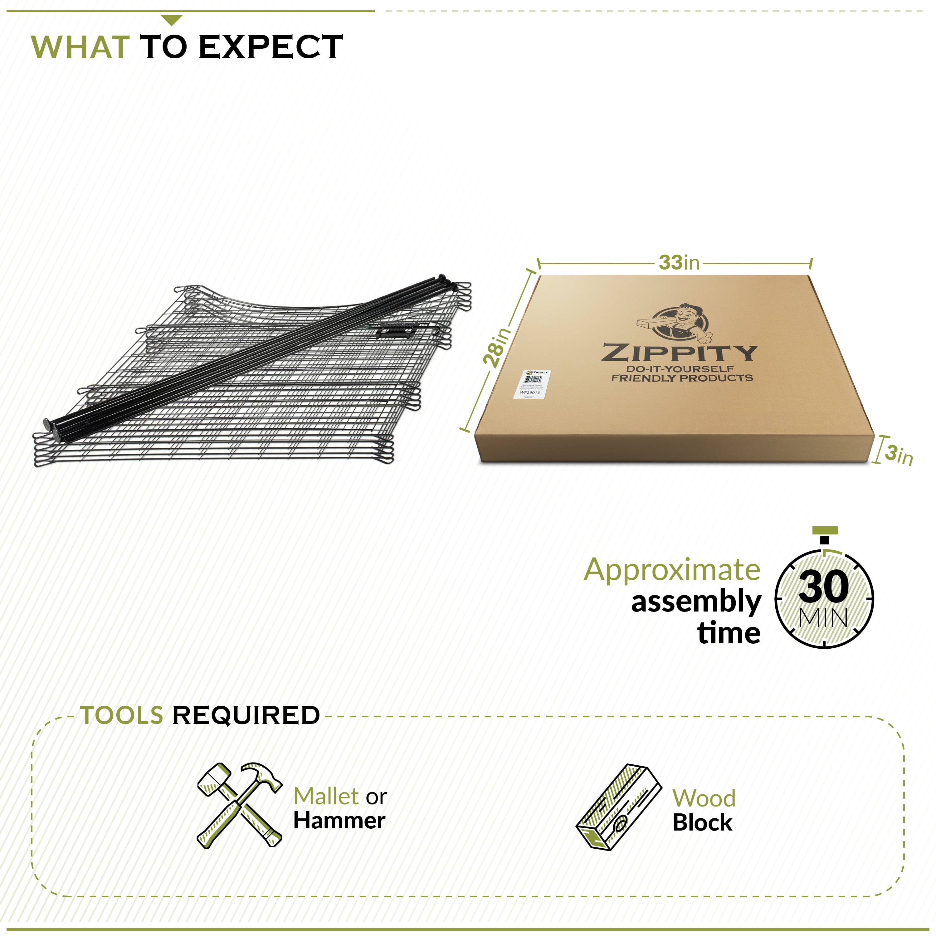 Free Shipping! Zippity Outdoor Products 24in Semi-Permanent Black