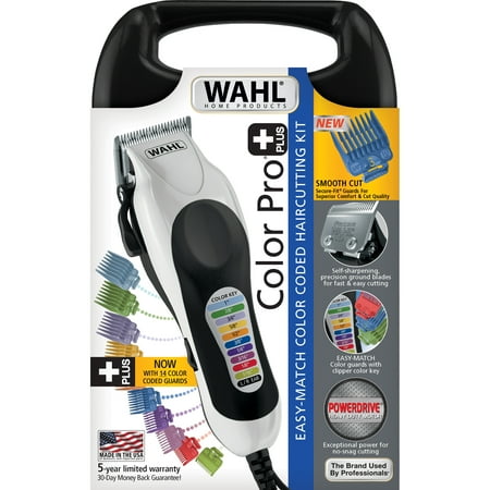 Wahl Color Pro Plus Hair Cutting Kit for Men, Women and Children with Colored Attachment Combs,