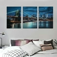 thumbnail image 3 of ONETECH JEUXUS Blue New York City 12''x16" Modern Framed Canvas Art Prints (Set of 3), 3 of 4
