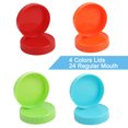 thumbnail image 3 of Uxcell Plastic Mason Jar Lid Regular Mouth Mason Jars Top Lid Assorted Color 24 Pack, 3 of 7