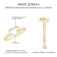 thumbnail image 6 of Rosec Jewels Natural Diamond Heart Promise Ring for Women - HI-SI Quality - Open Heart Ring - Ready to Gift for Valentines, 10K Yellow Gold, US 12.50, 6 of 7
