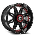 thumbnail image 2 of 20x10 XF Off-Road XF-217 Gloss Black Red Inserts Wheel 5x5.5/5x150 (-24mm), 2 of 2