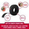 thumbnail image 2 of Cinta adhesiva de velcro marca ONE-WRAP de 3,6 m x 1,9 cm, 2 of 7