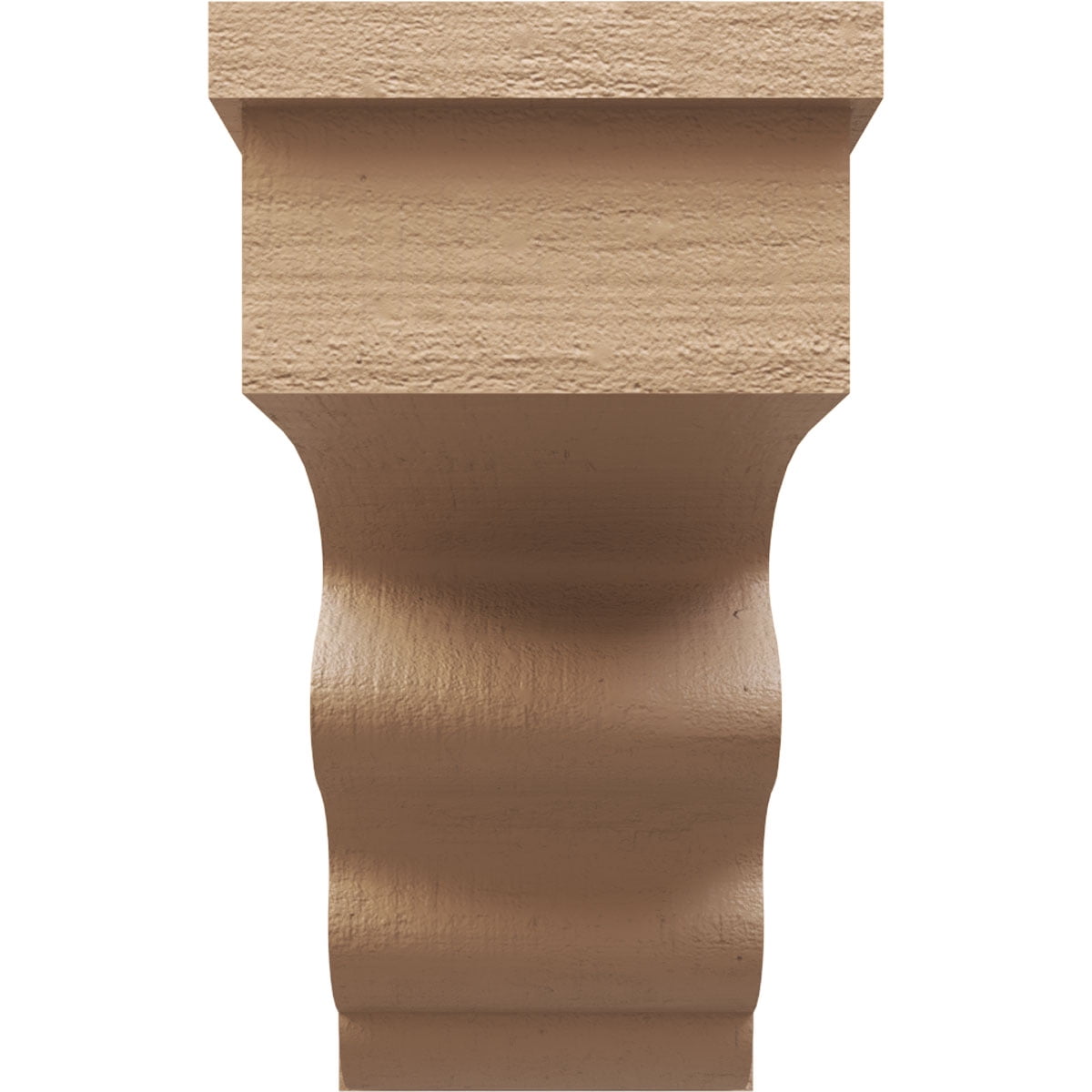 12"W x 36"D x 24"H Classic Highland Rough Cedar Woodgrain TimberThane Corbel, Primed Tan