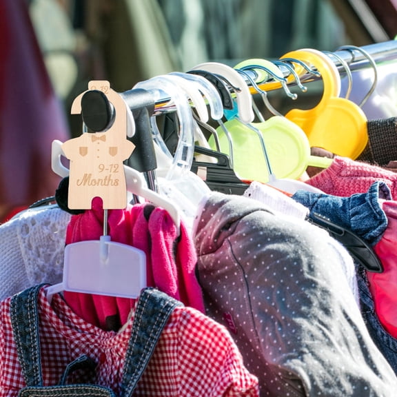 WHAMVOX  7 Pcs Nursery Hangers Clothes Divider Separators Baby Storage Child