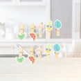 thumbnail image 6 of HOMEMAXS Wooden Photo Clips Assorted Color Cartoon Pegs for Home Office Party Decorations with 140cm, 6 of 9
