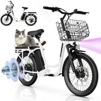 SANOPY 350W Electric Scooter for Adults with Sea,36.5V Removable Battery,15 Mile Range,20MPH Max Speed,Shock Absorber,Rear Rack,Commuter E-Bike for Teens and Adults