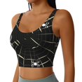 thumbnail image 2 of Balery Spiders On The Web Pattern Racerback Sports Bras for Women - Padded Seamless High Impact Support for Yoga Gym Workout Fitness-Large, 2 of 8