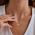 thumbnail image 2 of Gold Necklace for Women - Bow Necklace 14K Gold Plated Dainty Cubic Zirconia Bow Necklace Small Bow Necklace Trendy Necklaces for Women Minimalist Jewelry, 2 of 5