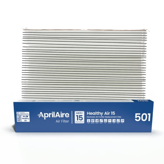 AprilAire 501 Replacement Filter for AprilAire Whole-House Electronic Air Purifier Model 5000 - MERV 16 Allergy, Asthma & Virus Filter (Pack of 2)