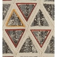thumbnail image 4 of SARO 436.M18S 18 in. Square Embroidered Throw Pillow with Triangle Design & Down Filling - Multi Color, 4 of 5