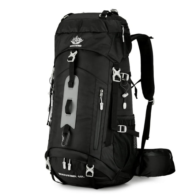 Sac à Dos de Voyage Randonnée Camping 60 L avec Housse de Pluie, Sac à Dos Résistant à l'Eau, Sac à Dos d'Escalade pour Hommes Femmes