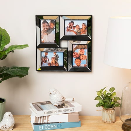Mirrored Collage Picture Frame for Dual-Size Photos - 14.5"