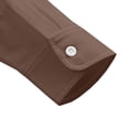 thumbnail image 6 of Hurxie Western Shirts for Men Button Down Long Sleeve Work Shirt Mens Casual Cowboy Cut Shirts with Two Pockets Coffee,2XL, 6 of 7