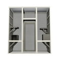 thumbnail image 3 of Zephypaws 71in Large Wood Catio Outdoor Cat Enclosure with Perches and Condos,Cat House Indoor with Waterproof Roof,Cat Shelter 5 Platforms & 2 Resting Box,UV Resistant (Grey), 3 of 7