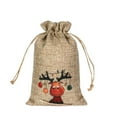 thumbnail image 2 of Lssam Christmas Drawstring Pouches, 5x7 Inch Burlap Gift Bags Small, Reusable Holiday Candy Sacks for Party Favors, Treats & Stocking Stuffers, 2 of 8