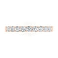 thumbnail image 3 of 1/2 Carat Round Diamond Wedding Band Ring in 14K Rose Gold (Ring Size 9.5) (SI1-SI2 Clarity), 3 of 4