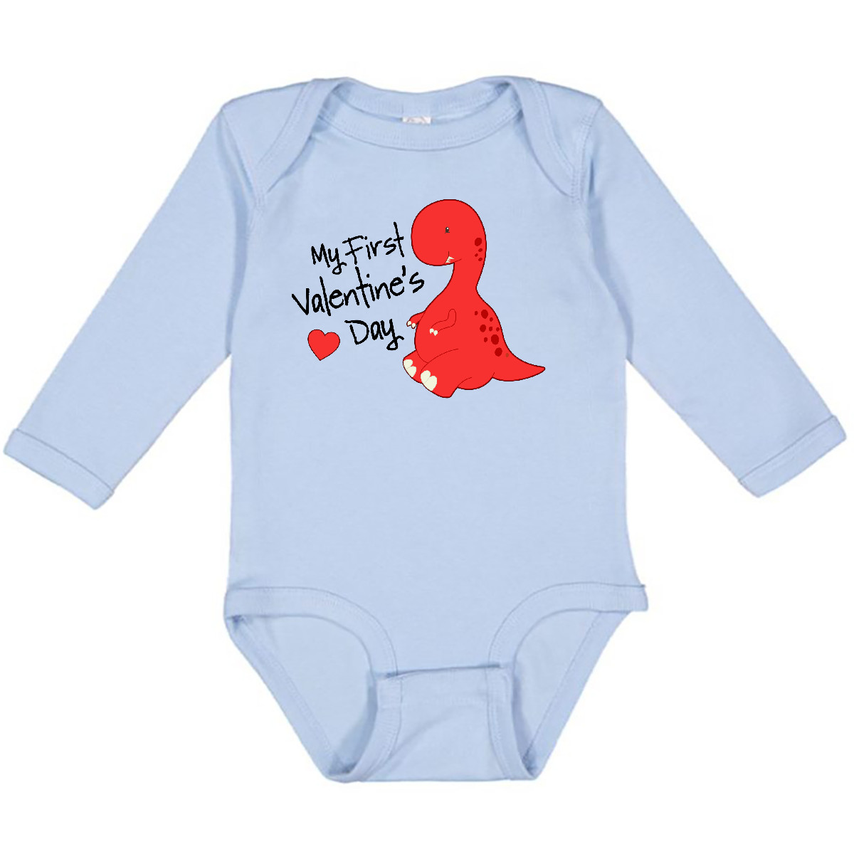 Inktastic My First Valentine's Day Boys or Girls Long Sleeve Baby Bodysuit