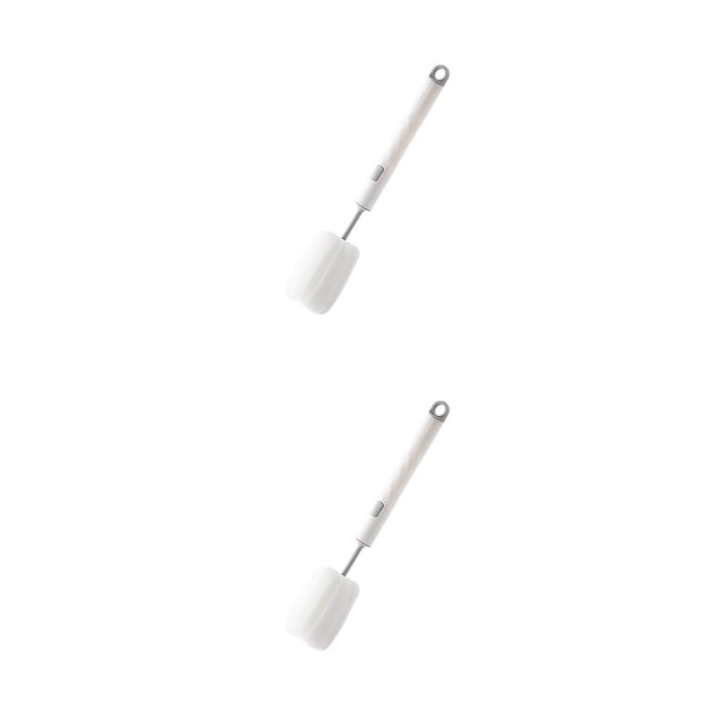 Bearachild Esponja de limpieza de tazas, cepillo para biberón de cocina, desmontable, té, leche, copa de vino, fregador antiarañazos, café blanco Blanco 2piezas Bearachild CBP395334