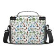thumbnail image 3 of Dinosaur and Volcano White Pattern Insulated Lunch Box for Women Men, Medium Leakproof Cooler Bag with Adjustable Strap, 10"x6.7"x8", 3 of 6