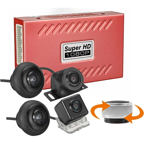CarThree 360 Degree Bird View Panoramic System 4 HD Cameras Around View  System with Night Vision DVR Parking Monitoring 