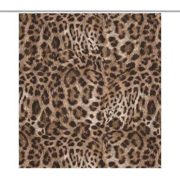 Animal Print Shower Curtain Ornament Bathroom Curtains with Fabric Bathroom Decor