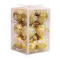 thumbnail image 1 of Flmtop 12Pcs/1 Box Plastic Xmas Ball Vibrant Color Glitter Powder Glossy Christmas Ball With Hanging Rope for Xmas Tree, 1 of 10