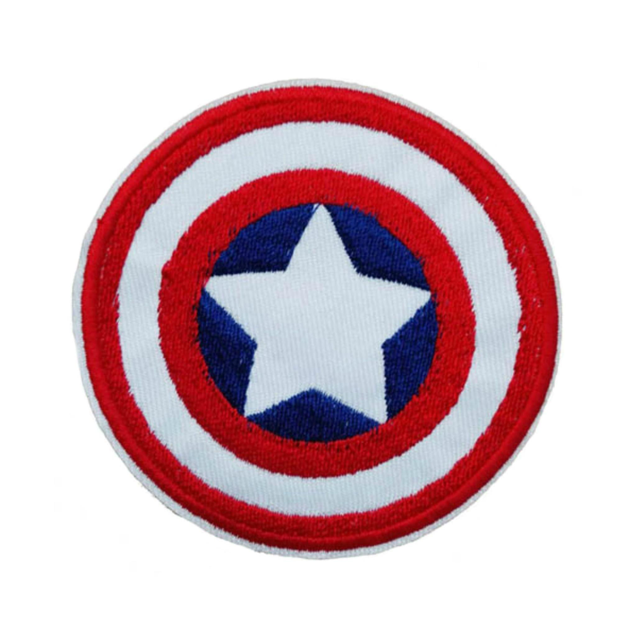 Captain America Shield Superhero Embroidered Iron or sew on Patch/Applique 3" 