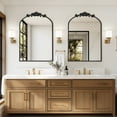 thumbnail image 3 of Soges Medicine Cabinet with Mirror, 36" x 24" Arched Bathroom Mirror with Storage Cabinet, Mirrored Medicine Cabinet with 2 Adjustable Shelves, Medicine Cabinet Organizer Wall Mount, Black, 3 of 9