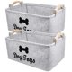 thumbnail image 3 of Felt Storage Organizer Box with Handles Grey Container for Pet Dolls Household Items Living Room Nursery Organization, 3 of 4