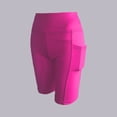 thumbnail image 2 of Likimi Yoga Shorts For Women High Waist Workout Solid Color Stretchable Shorts With Pockets Pink Size 2Xl, 2 of 4