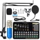 thumbnail image 1 of Conjunto de audio de estudio Micrófono de karaoke en vivo externo tarjeta de sonidoOro-Oro-Azul-Plata- Sailing Electrónica, 1 of 1