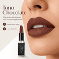 thumbnail image 3 of Labial Semimate Chocolate Zermat Eleganzza 4 g Con Vitamina E Alta Pigmentación Textura Aterciopelada, 3 of 7