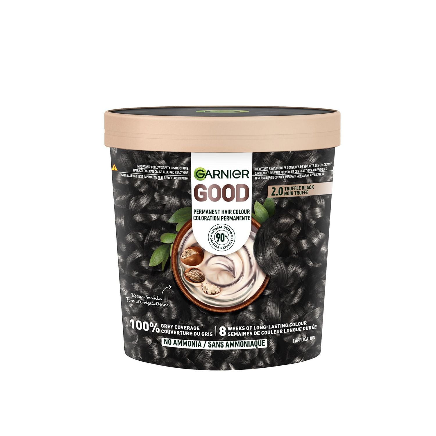 Garnier GOOD, Permanent Hair Dye, 100% Grey Coverage, No Ammonia, 1 unit, No Ammonia