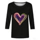 thumbnail image 2 of TaTaai Fashion Women's Day Printed Loose Casual Round Neck Three Quarter Sleeves 3/4 Sleeves T-shirt Pullover Top Gift, 2 of 5