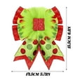 thumbnail image 3 of The Red And Green Christmas Bow Christmas Tree Is Decorated With A Lime Green Wreath Velvet Bow Tree Top Ribbon, 3 of 7