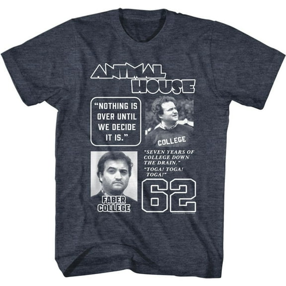 Animal House Multi Quote Navy Heather T-Shirt