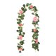 thumbnail image 1 of Guirnalda de eucalipto artificial con flores, guirnalda de vegetación floral sintética para centro de mesa de boda, fiesta, ceremonia, telón de fondo, decoración de arco, 1 of 8