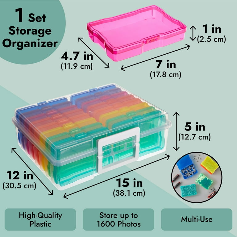 16 Transparent 4x6 Photo Storage Boxes and Organizer with Handle for P –  BrightCreationsOfficial