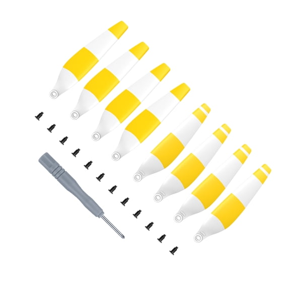 Methold 8 Uds Wing Airscrew Dual Airfoils pequeño compacto portátil Airfoil llevar fácilmente reemplazo para Mini 3 Yellow Bar Type3 NO3