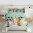 thumbnail image 2 of Homewish Japanese Geisha Girl Full Size Comforter Sets,Pink Cherry Blossom Bedding Comforter Set,Japan Style Bedding Sets For Kids,Ultra Soft Home Decor Reversible,3 Pieces, 2 of 8
