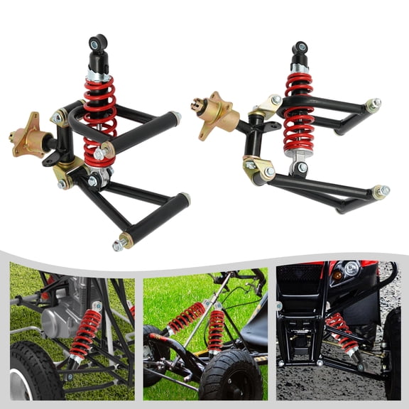 For ATV Go Kart Quad Bike Buggy Front Suspension Shock Kit Upper/Lower Swing Arm