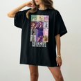 thumbnail image 4 of TayIor Sw1ft Chemises, Tyler Sw1ft Merch, Tyler Sw1ft, Mode Décontractée Imprimée Col Rond Manches Courtes Chemises Blouse Femme Graphique Amateur de Musique TKFASHION Noir P, 4 of 6