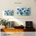 thumbnail image 3 of Elephant Stock Springing Up Blue Wall Art - Horizontal Multi Panel Canvas - Lobby Wall Decor - Floral And Botanical Multi Panel - Teal And Beige Decor By Nan - 23" x 14", 3 of 4